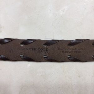 Genuine brown leather belt